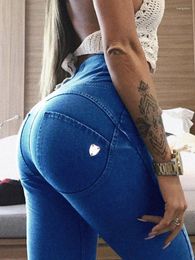 Jeans féminins hauts push up push up streetwear skinny denim pant mujer bleu stretch spandex jeggings jegings deges spodnie damskie