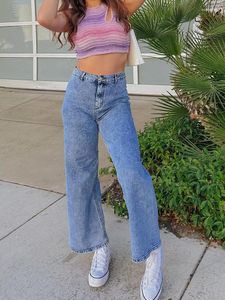 Vrouwen Jeans Hoge Taille Sexy Broek Harajuku Mode Y2K Kleding Baggy Casual Streetwear Esthetiek Wijde Pijpen Rechte Broek