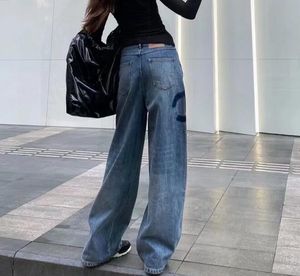 Jeans pour femmes taille haute designer pantalons à jambes larges droites montrent des pantalons décontractés pour femmes minces Taille S-m-l