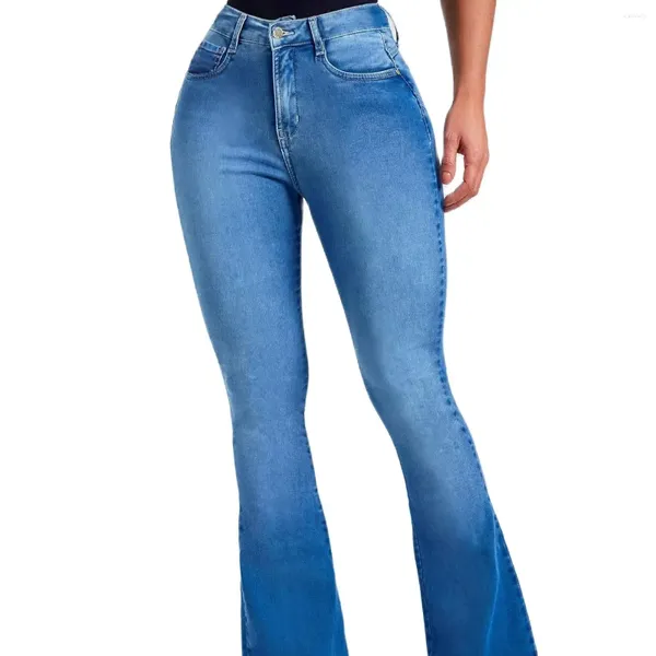 Jeans féminins à taille haute étendue mince étendue de contrôle du ventre