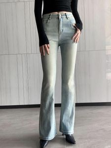 Dames jeans hoge taille slanke ondertoon rek kantoor dame doen oude fit flare broek voor vrouwen - vergeven