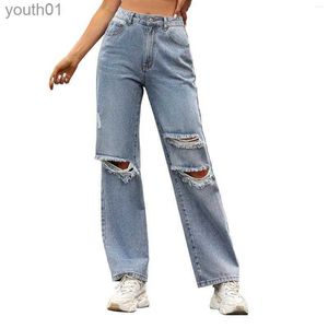 Jeans de jeans pour femmes concepteurs de luxe de luxe de qualité supérieure jeans printemps et trensers street hipster classique précédemment vu le pantalon de jambe large hauteur 240304