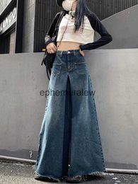 Damesjeans Jeans Dames Oversized Retro Hoge Jeans Broeken Nieuwe High Street Brede Voeten Mode Casual Effen Kleur Rechte Broeken Streetwearephemeralew