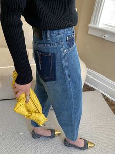 Damesjeans Jielur Blue Jeans voor dames Hoge taille Jeans met rechte pijpen Nieuwe casual damesjeans Streetwear denim broek Blauwe jeans voor damesC24318