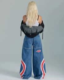 Damesjeans JNCO baggy jeans dames Amerikaanse Vintage jeans met hoge taille Harajuku streetwear trend jeans modellen hiphop wijde pijpen broek dames 231211