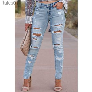 Jeans pour femmes Judy Blue Tia Destroyed Tummy Control Fray Us Distressed Tummy Control Jeans 240304