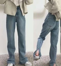 Jeans pour femmes coréen déchiré pour femmes mode vintage 90s pantalon femme maman pantalon harajuku denim femme décontracté taille haute