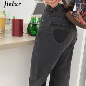 Les jeans pour femmes aiment imprimés longtemps pour les femmes décontractées de patch bleu conceptions pantalon pantalon féminin lâche pantalon large à jambes