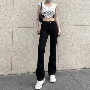 Jeans para mujer Cintura baja Mujeres Baggy 2023 Moda Pantalones de pierna recta Y2K Pantalones de mezclilla Vintage Suelto Negro Lavado Mamá