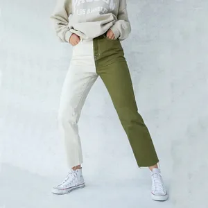 Jeans pour femmes assortis 2023 printemps et automne petits pieds taille haute mince stretch couleur ajustée