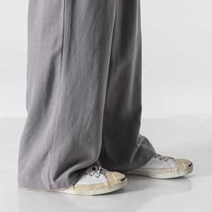 Jeans pour femmes et hommes, pantalon Baggy décontracté, taille élastique, droit, différentes couleurs unies (noir/gris/abricot/blanc/marine)