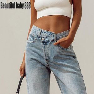 Jeans pour femmes Meqeiss Casual Mode Streetwear Bleu Jambe Large Taille Haute Jeans Femmes Harajuku Petit Ami Long Bas Jeans Pantalon Lâche 220908