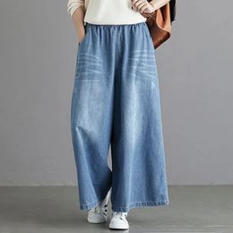 Jeans pour femmes Mom Wide Leg Pant Femmes Pantalons Taille haute Jean Baggy Vêtements Vêtements de mode coréenne Streetwear Y2K Urban Warm 231218
