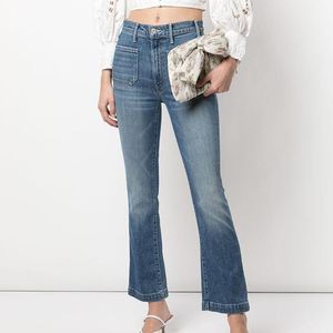 Jeans de mujer Madre Otoño Invierno Cintura alta Doble bolsillo Salvaje Nueve puntos Micro-flare