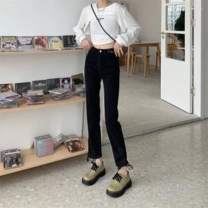 Jeans pour femmes N3478 Fashion All-Match Nine Point Stright High Taist Slim Slim