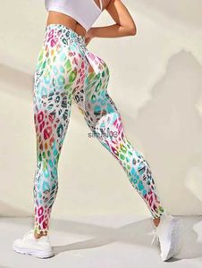 Damesjeans Nieuwe 3D-geprinte tie-dye sportbroek voor dames naadloze benen hoge taille fitnessbeen duwen gymkleding oefening en nauwsluitendL2403