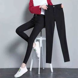 Damesjeans nieuwkomers mode High Rettery Women Pencil Jeans Skinny Pants High Wasit vrouwelijke Slim Lady Pants Plus Maat 240423