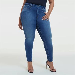 Jeans femme surdimensionné taille haute et hanche levage Jean pantalon Xs-4xl tailles noir bleu couleurs Streetwear femme vêtements