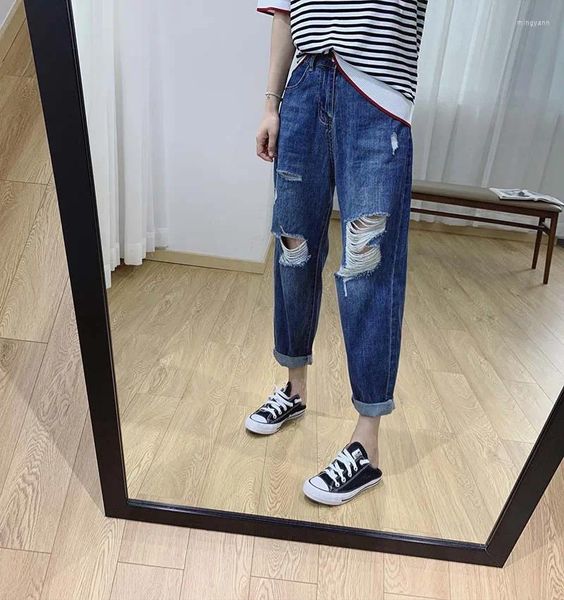 Pantalones de jeans para mujeres Y2K Botón Guangdong Media Edad durante toda la temporada Tienda de bolsillos regulares Pánico compra