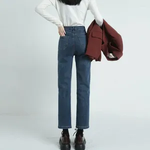 Damesjeans Plus Size 25-32 Rechte slanke dames denim hoge taille elastische broek voor dames aankomst sexy klassieke meisjesbroek