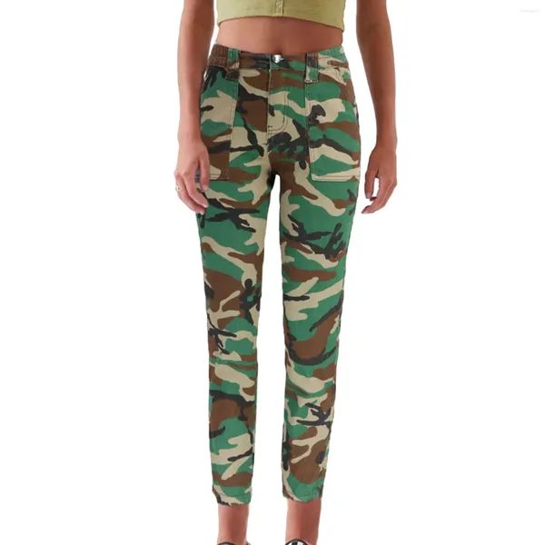Jeans pour femmes plus taille pour femmes leggings denim camouflage élevé élastique polyvalent adolescent vintage