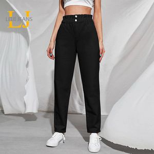 Damesjeans plus size jeans voor vrouwen witte curve Jeans 120 kgs vrouwen elastische taille hoge taille harem dame broek zwart 8xl 175cm mom jeans 230306
