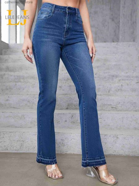Jeans Femme Grande taille jean extensible femme évasé femme jean taille haute dame pleine longueur 175cms Bootcut jean 7XL taille pantalon 2023 T230826