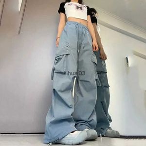 Jeans pour femmes Pantalons de produit Vêtements de rue pour femmes taille haute hip-hop Y2K Pantalon ample décontracté américain 90s poche pantalon pour femme à la modeL2403