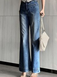 Jeans Femme "MODREN RETRO" CASUAL BAGGY Y2K TOPS PANTALON EN DENIM TAILLE HAUTE MICRO-ÉVASÉ - FORGUNROSES