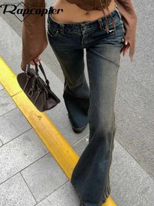 Jeans Femme Rapcopter y2k Tie Dye Flare Jeans Rayé Vintage Strecthy Slim Pantalon Grunge Coréen Streetwear Esthétique Jeans Femmes Chic Casual Q230901