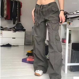 Jeans femme rétro gris travailleur pantalon Denim femme mode femme Sexy taille basse ample décontracté rue hanche