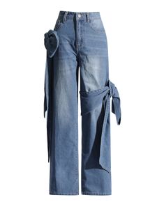 Damesjeans Retro Street Wash Casual Broek 2024 Lente Nieuw Ontwerp Gevoel Splicing Strap Hoge Taille Rechte Been Jeans Vrouwen