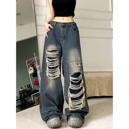 Jeans de mujer Ripped Baggy For Women 2023 Summer streetwear Moda de cintura alta Boyfriend Gothic Denim Pants Mujer 230707