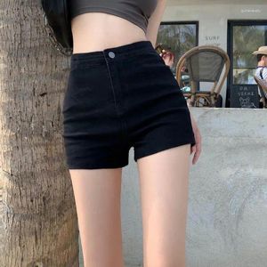 Jeans pour femmes shorts jean slim sexy femme d'été noir