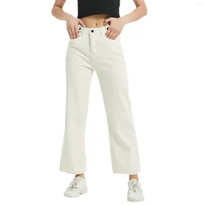 Jean Cargo Sexy à jambes droites pour femmes, pantalon Cargo réglable, taille haute, en Denim avec boutons simples, Design Vintage Y2k, Streetwear