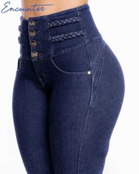 Jeans de mujer Sexy y2k Pierna delgada delgada Elástica que forma el levantamiento de glúteos Vaqueros ajustados para mujer Pantalones vaqueros de viaje de moda Pantalones de gran tamaño 24328