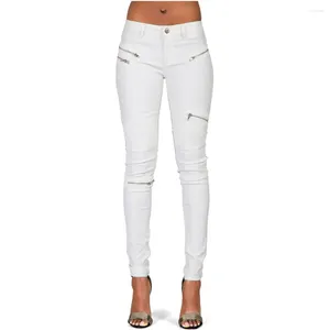 Jeans para mujeres sexy cremallera blanca streetwear mujer mujer mujer pantalones de lápiz de cintura alta leggings mamá vintage ropa de mezclilla