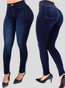 Les jeans pour femmes façonnent les leggings élastiques à taille élastique haute taille