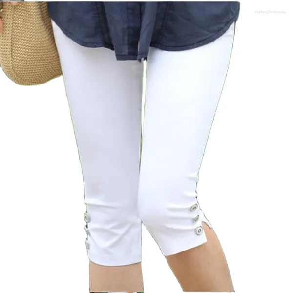 Pantalones vaqueros de mujer talla S-4XL mallas elásticas extensibles Capris moda lápiz pantalones venta verano cintura delgada Color caramelo