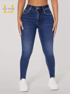 Jeans para mujeres FLINNY FOR MUJER PIELO DE MEDIMA DE LÁBRICO DE LA CINTA alta dama delgada de longitud completa