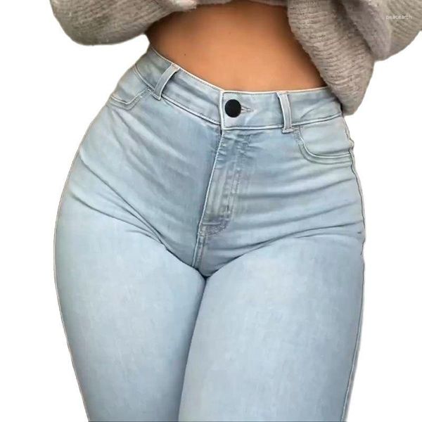 Jeans pour femmes Skinny Micro-évasé Pantalon de compression taille haute pour un look amincissant Culotte Gaine Vêtements de tous les jours Taille Shaper
