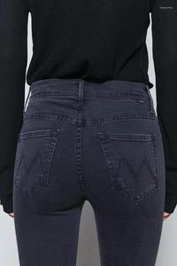 Jeans pour femmes mince évolutionnelle pantalon en denim de rue