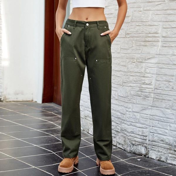 Jeans féminins slim lavé élastique taise de jean pantalon femme couleur solide combinaison sautholaire pantalon vintage classique baggy
