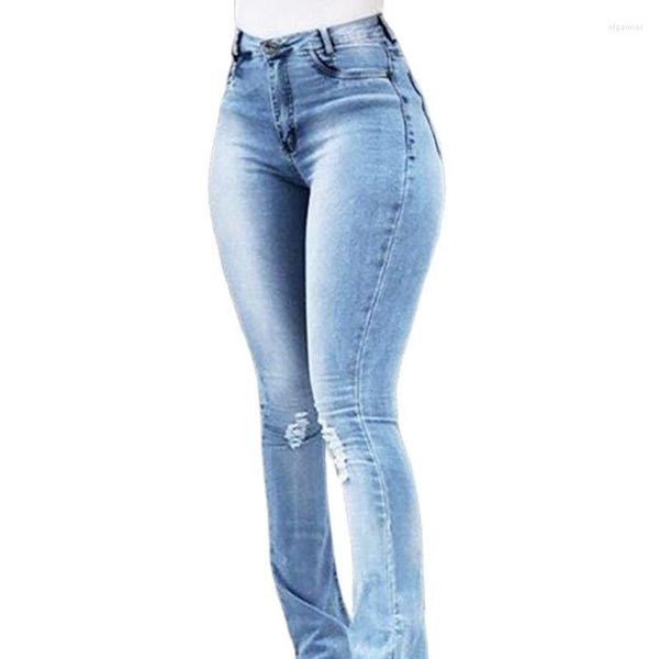 Jean femme Slim avec pantalon galbant Micro-trompette pour femme contrôle du ventre culotte amincissante un Look flatteur resserrant la taille