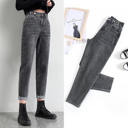 Dames jeans lente zomer losse vintage blauwe spijkerbroek vrouw hoge taille vriendje jeans voor vrouwen moeder jeans harlan wortelbroek 230311