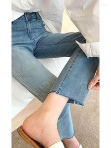 Jeans femeninos Legal recta 2024 Pantalones de pierna recta Cargo para mujeres Slouchy Boyfriend Star Star Girl Y2K