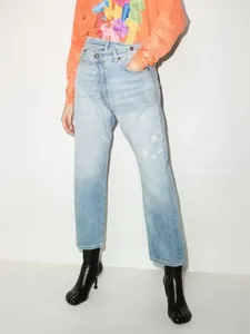 Jeans féminins à la taille haute vintage