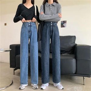 Damesjeans Streetwear High Taille Women Fashion Woman Girls Wide Leg broek broek vrouwelijke Jean Femme denim Bagge Mom