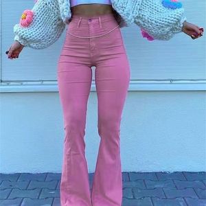 Damesjeans streetwear y2k wijd uitlopende vrouwen hoge taille 90s mode roze stretch flaggy mom mom been broek elegante denim broek 221007