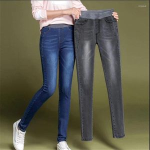 Jeans para mujeres Stretch Slim Fit Pantalones de algodón flaco de algodón flaco Primavera y verano